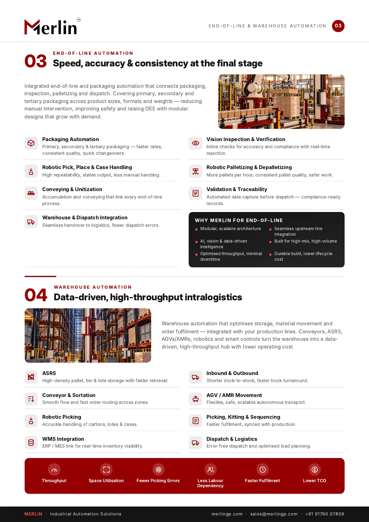 MERLIN Industrial Automation brochure, page 3 of 4
