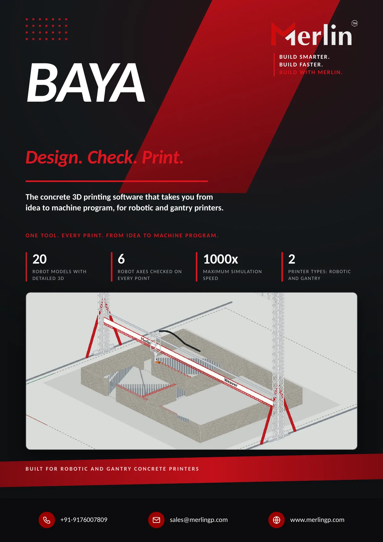 BAYA — Concrete 3D Printing Software brochure, page 1 of 5