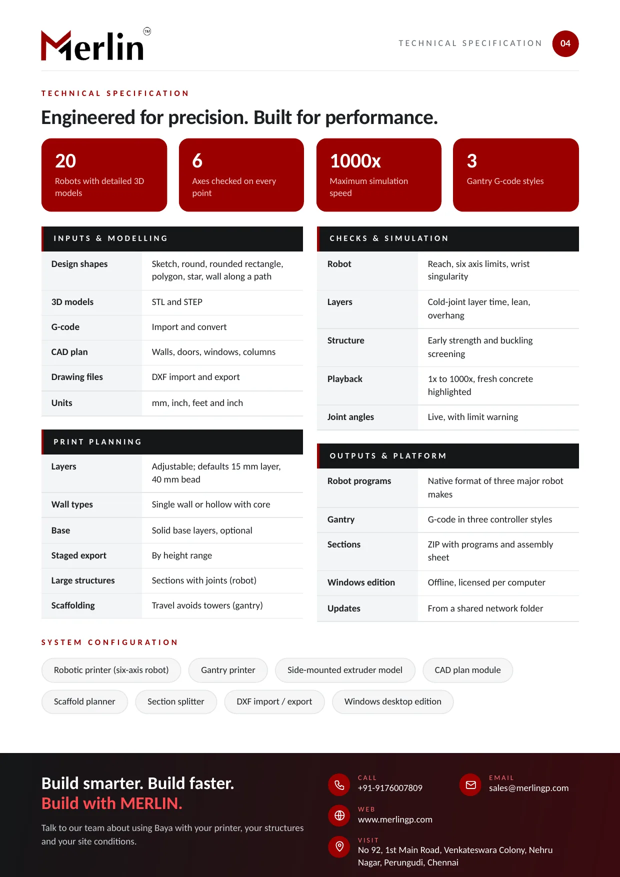 BAYA — Concrete 3D Printing Software brochure, page 4 of 5