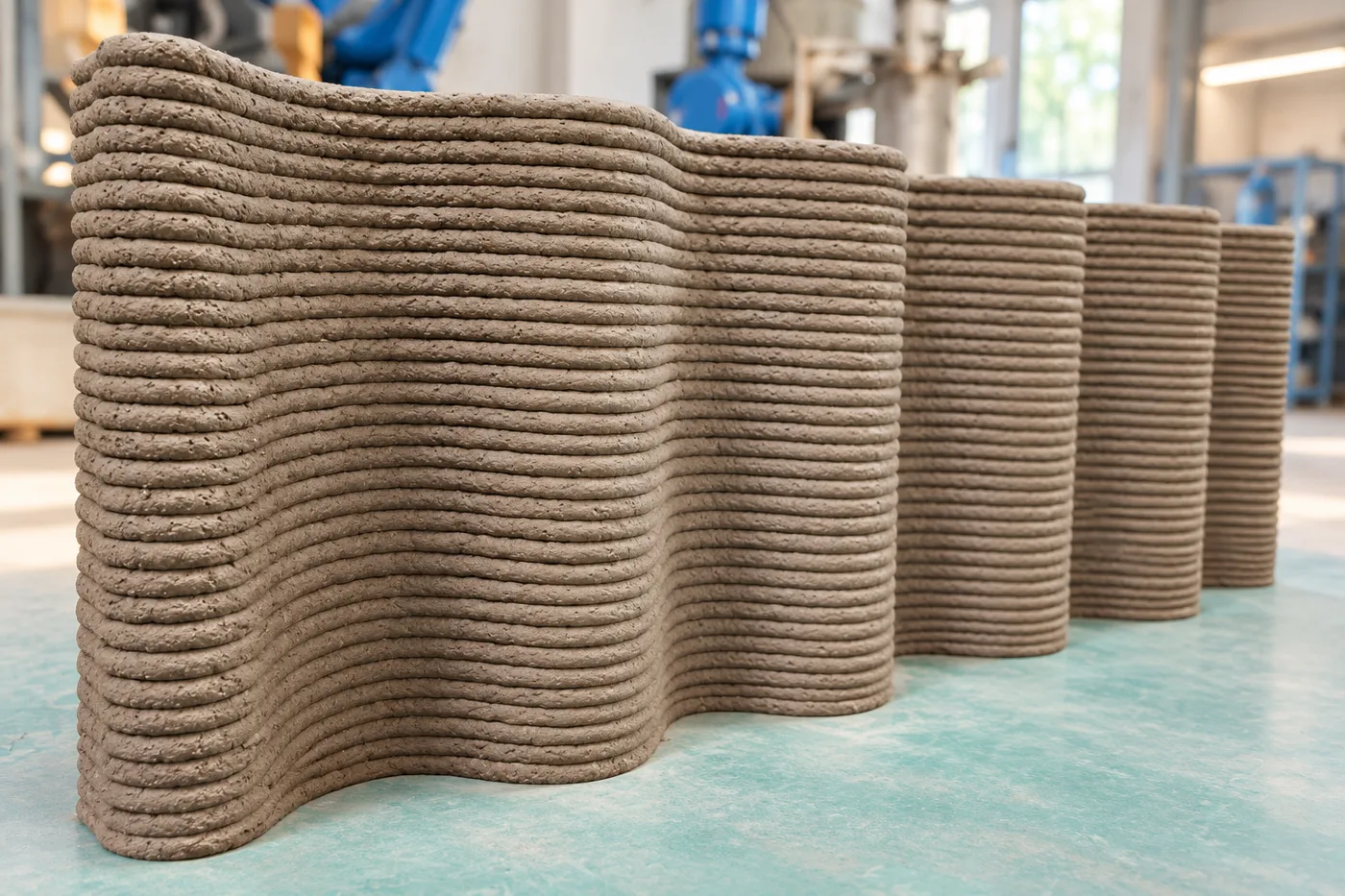 3D-printed concrete element