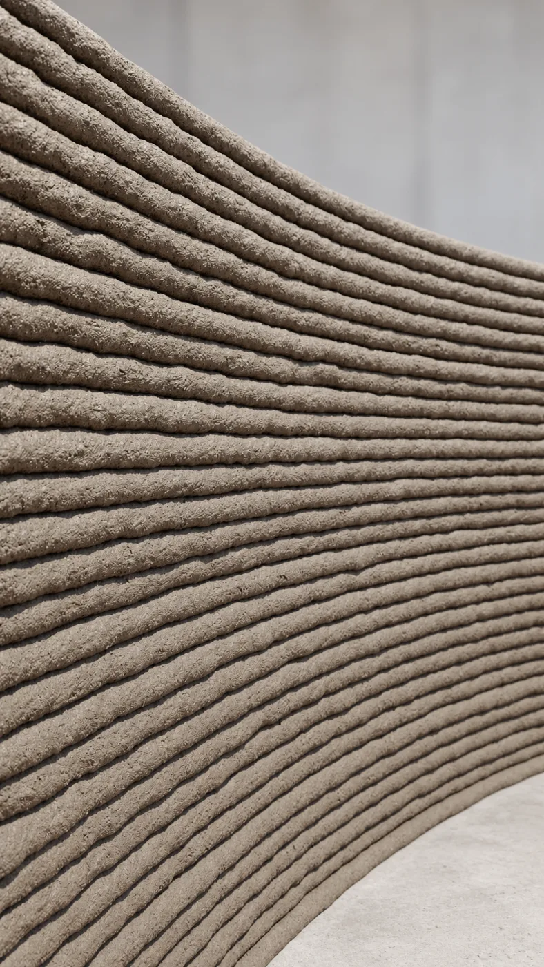 3D-printed concrete element